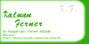 kalman ferner business card